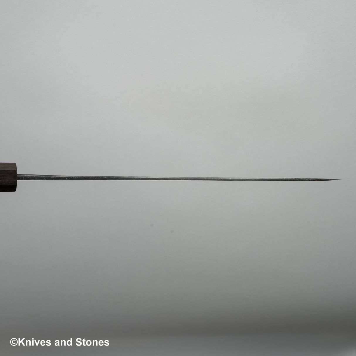 Hatsukokoro Kumokage Blue 2 Kurouchi Damascus K-tip Sujihiki 270mm Black Chacate Handle