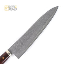 Load image into Gallery viewer, Tanaka SG2/R2 Damascus Gyuto 240mm with Ironwood Western Handle and K&amp;S Wenge Saya