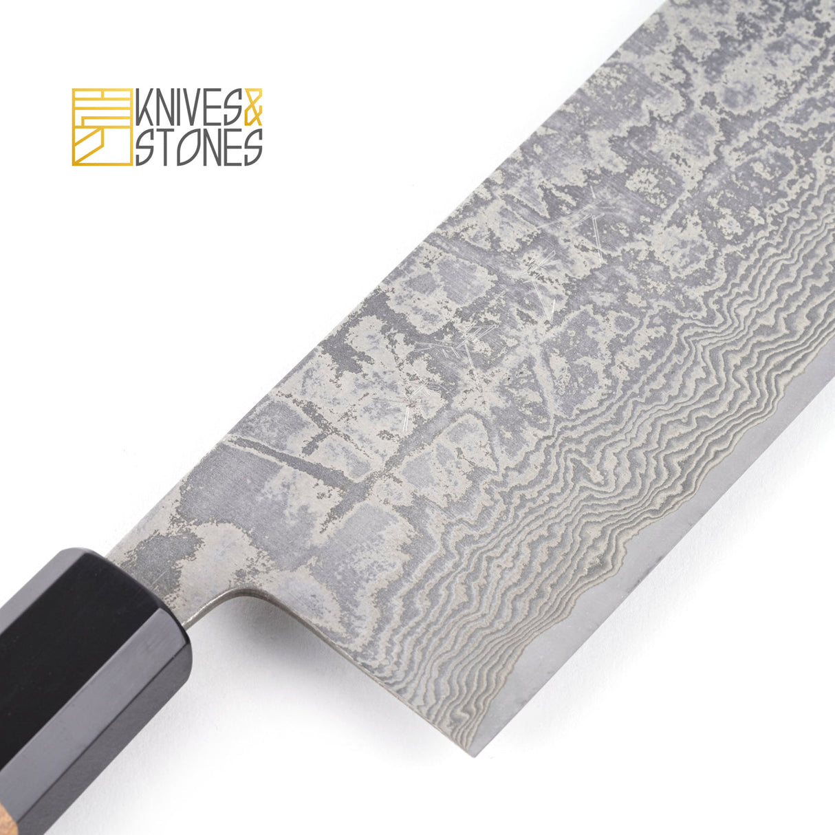 Shinko Kurokumo R2 Black Damascus Nakiri 165/180 mm by Shiro Kamo