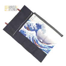 Load image into Gallery viewer, Canvas Knife Roll (10 Slot) - The Great Wave
