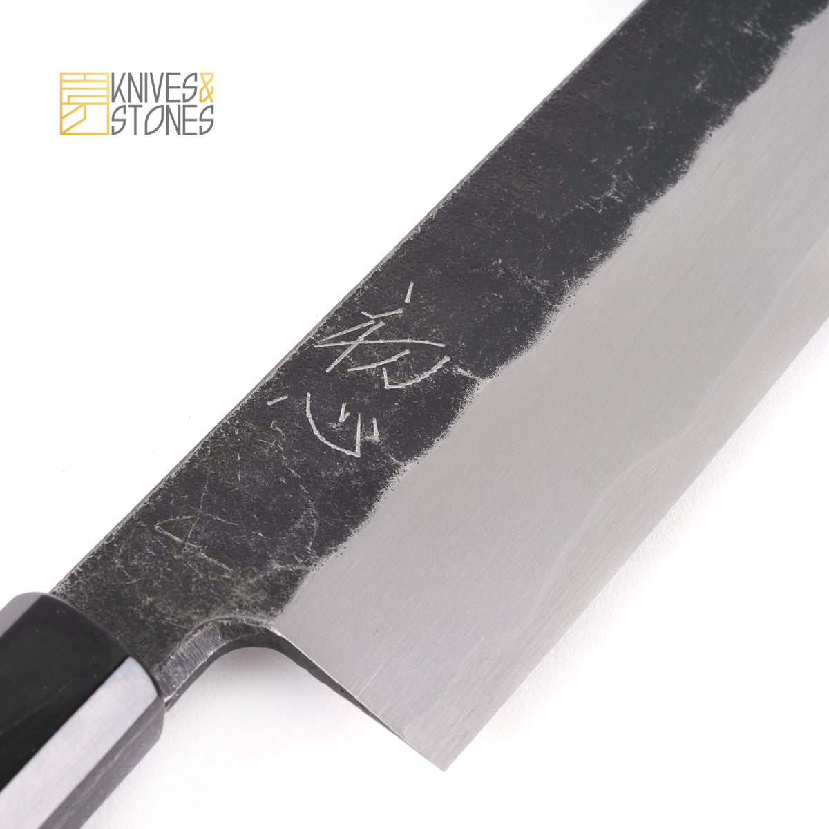 Yoshihiro Black Finish Blue Steel #2 Kurouchi Santoku Multipurpose Jap –  Yoshihiro Cutlery