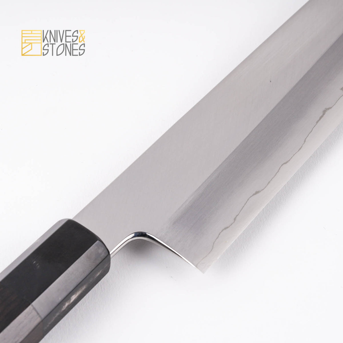 Nakagawa Ginsan Widebevel Ktip Gyuto (Kiritsuke) with K&S Ebony Hand