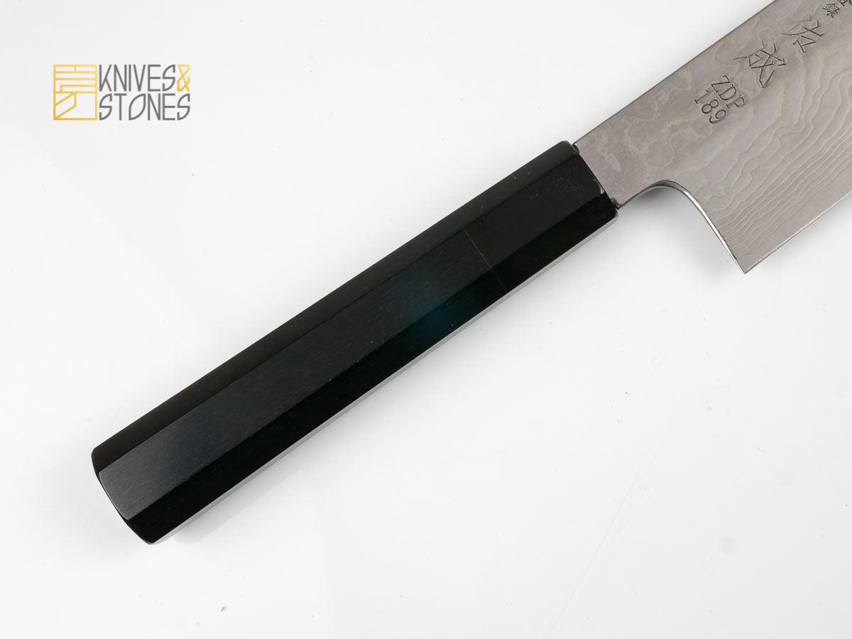 Sukenari ZDP189 Damascus Gyuto 270 mm with K&S Ebony handle and FREE Saya