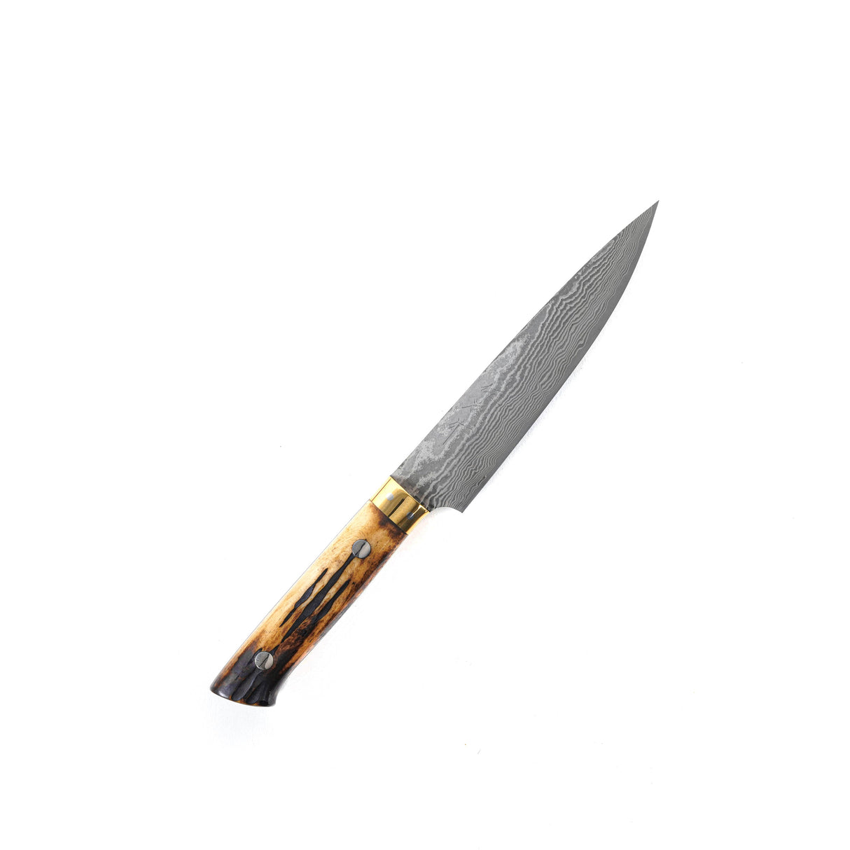 Takeshi Saji VG10 Damascus Petty 135mm Stag Handle