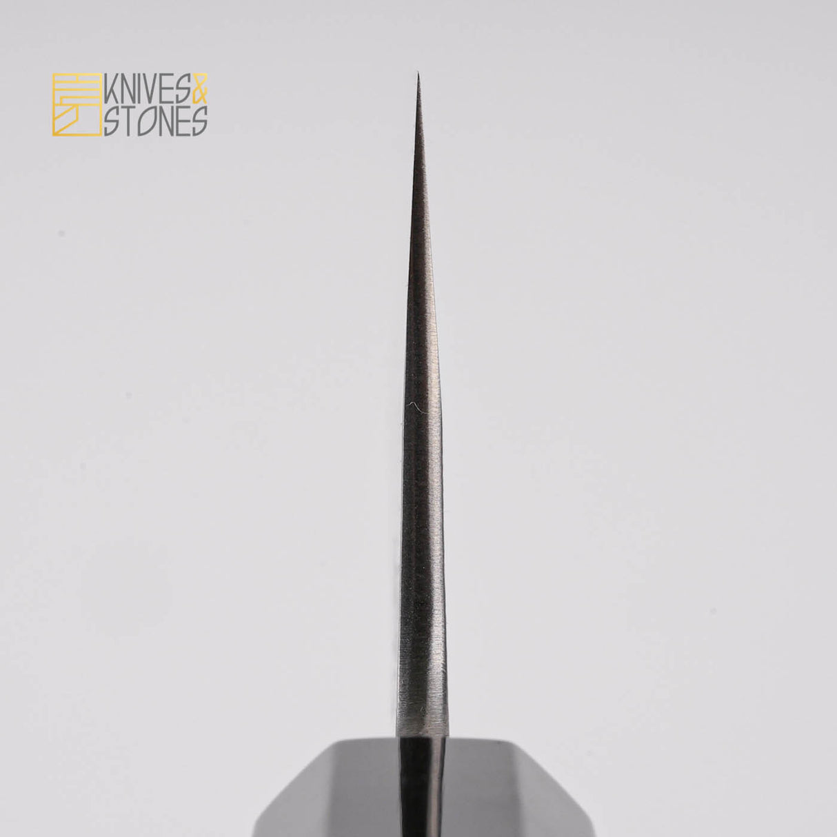 Hatsukokoro White 2 Nashiji Finish Stainless Clad Bunka 165mm, with K&S Ebony Handle,by Yoshikane