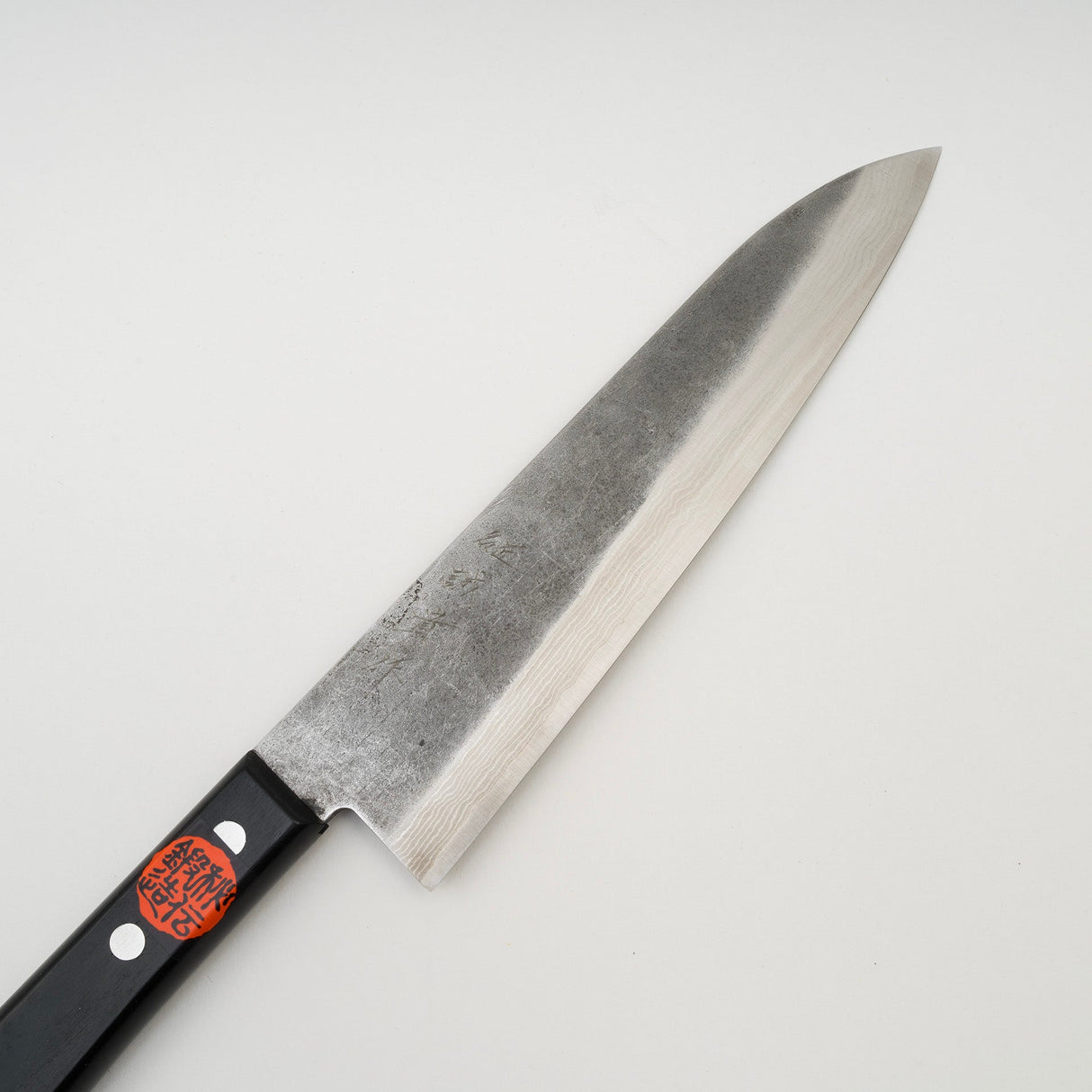 Tanaka Ginsan Nashiji Damascus Gyuto 180mm Western Handle