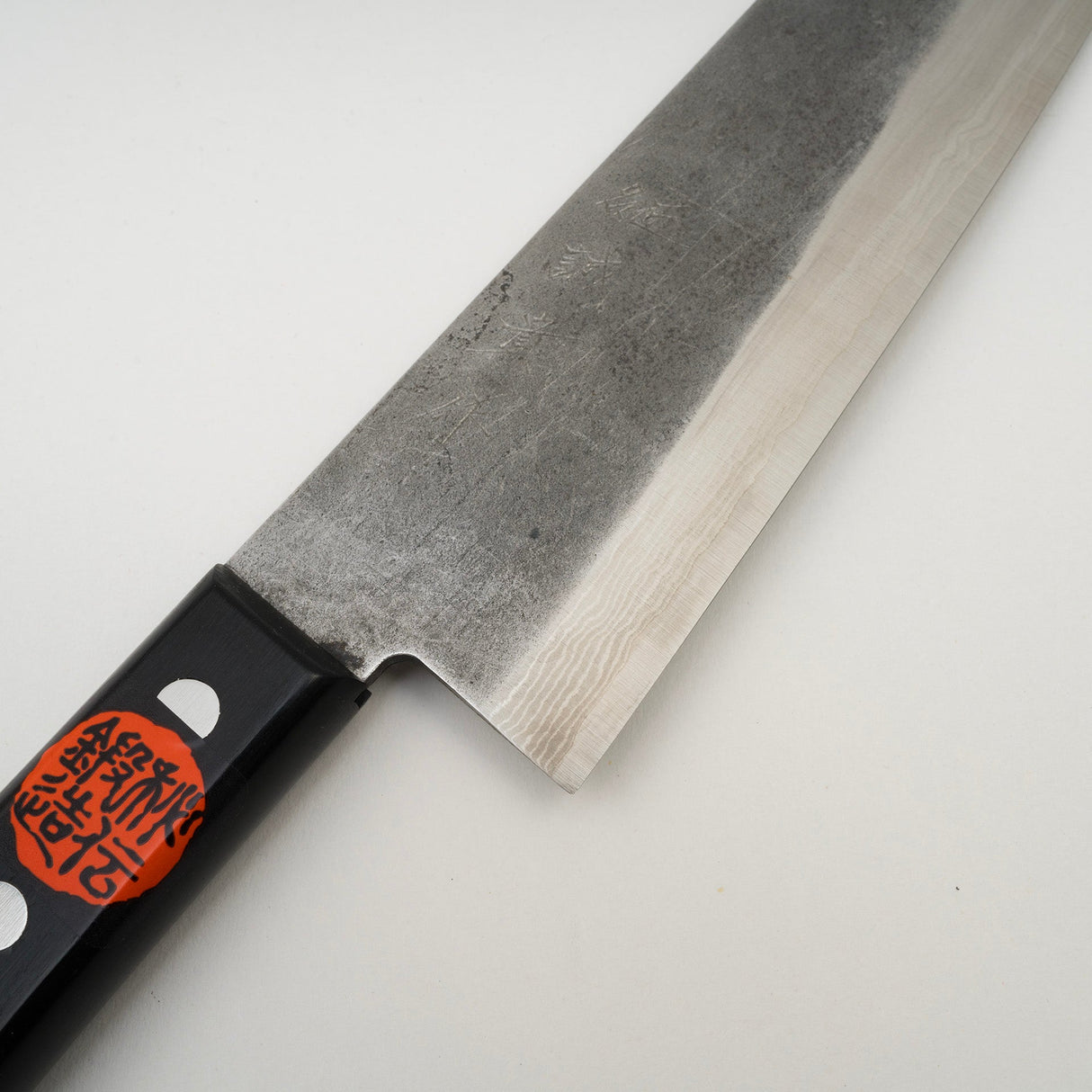 Tanaka Ginsan Nashiji Damascus Gyuto 180mm Western Handle