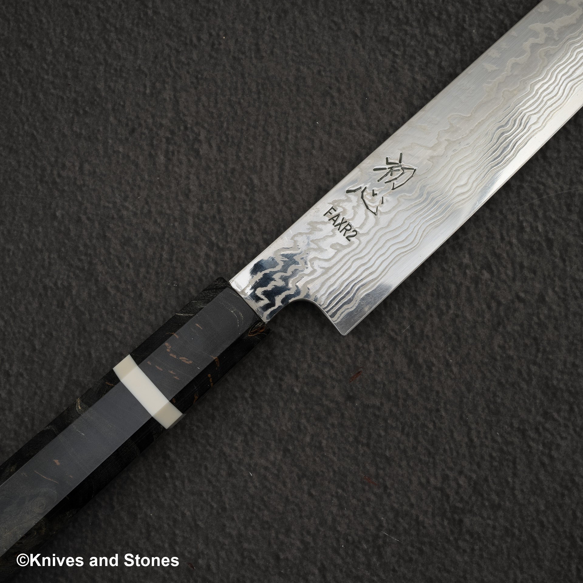 POPMAXAMIME NISHIKI＆KURO NISHIKI(sp-c) Hatsukokoro FAXR2 Damascus K-tip Sujihiki 240mm – K&S - New York