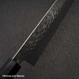 Hatsukokoro Hayabusa VG10 Damascus Tsuchime Gyuto 240mm Ebony Handle