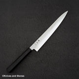 Hatsukokoro Hayabusa VG10 Damascus Tsuchime Sujihiki 270mm Ebony Handle
