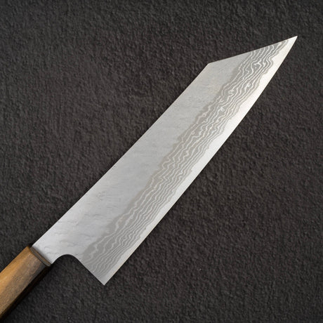 Nigara VG10 Damascus Tsuchime K-tip Gyuto 210mm Black Chacate Handle