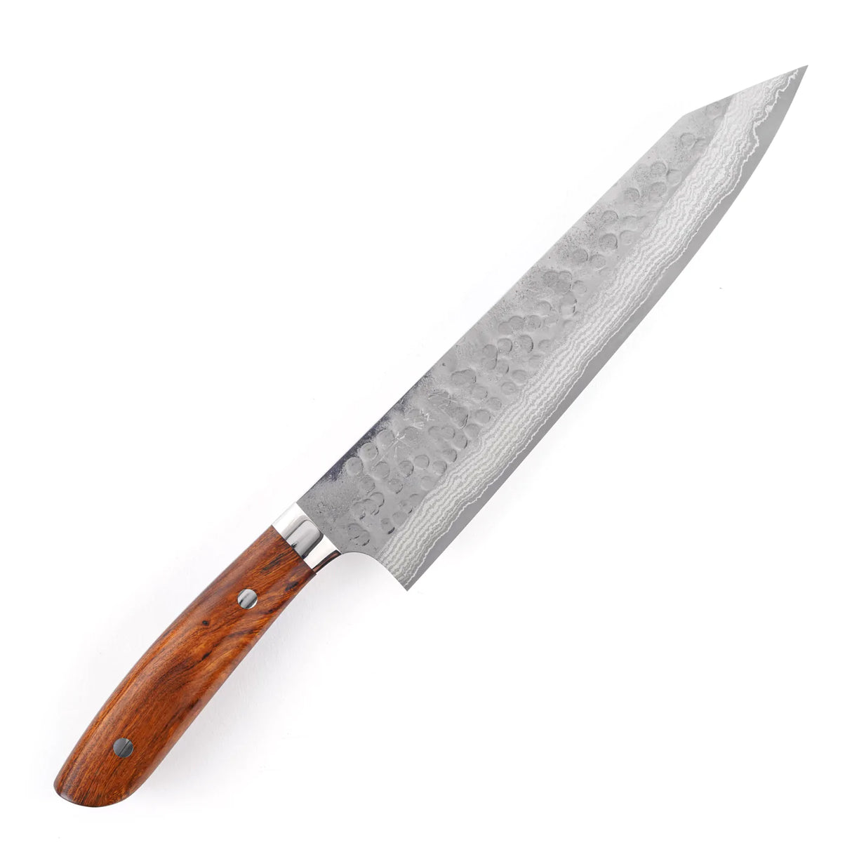 Takeshi Saji SRS-13 Hammered Damascus K-Tip Gyuto 240mm Ironwood Handle