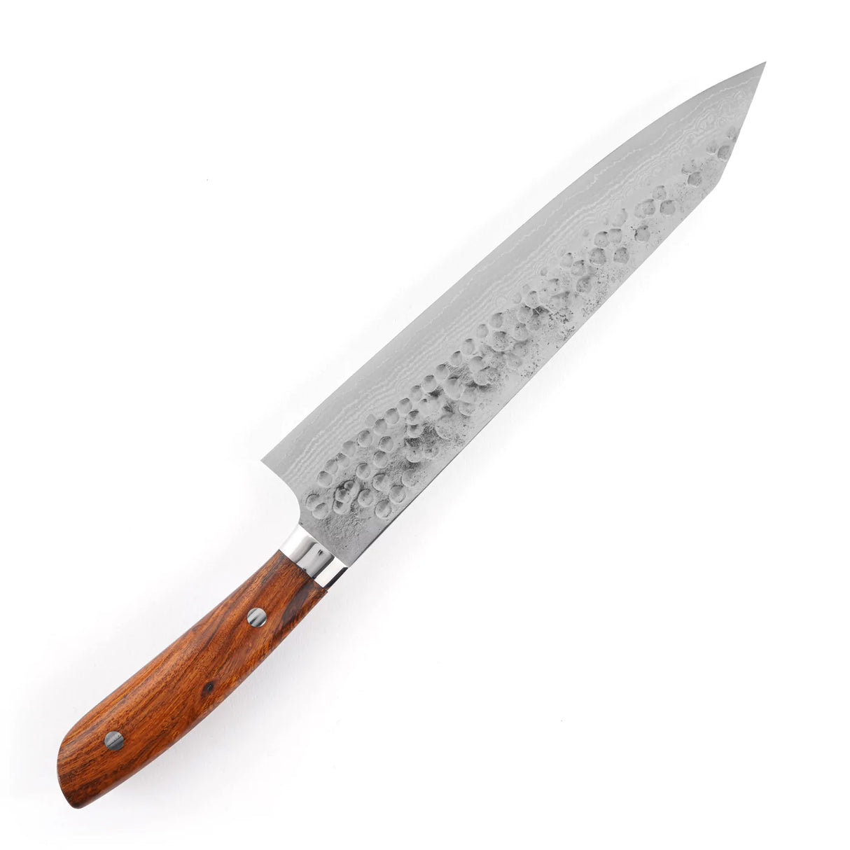 Takeshi Saji SRS-13 Hammered Damascus K-Tip Gyuto 240mm Ironwood Handle