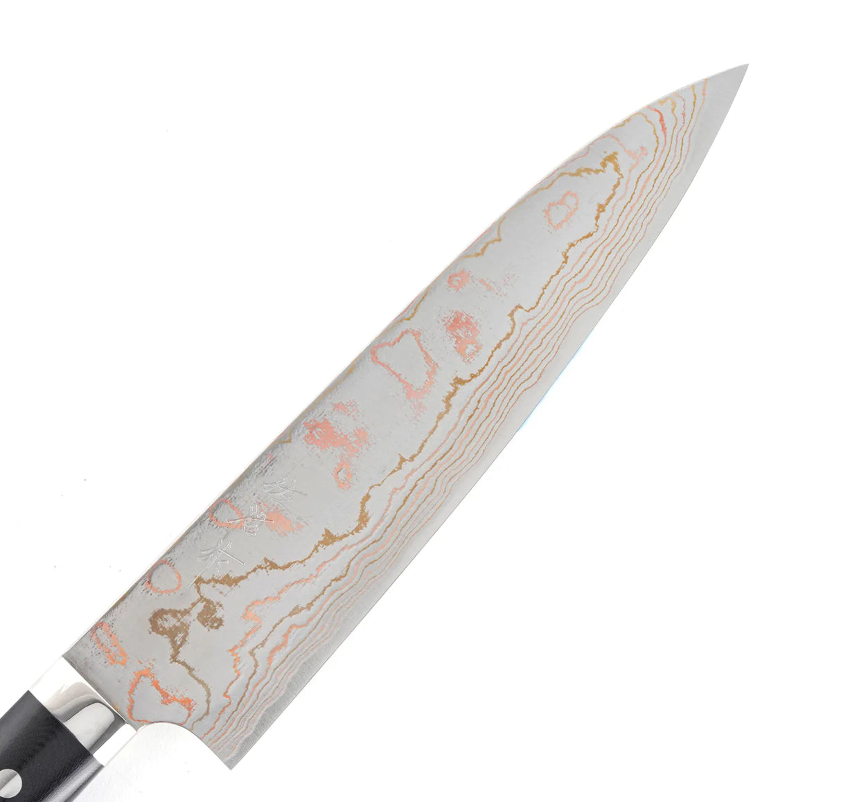 工芸品 sayoi Takeshi Saji Rainbow Damascus Blue 2 Gyuto 210mm with Black