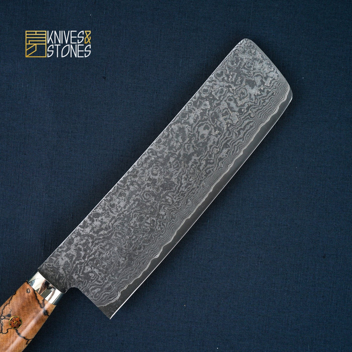 Tanaka SG2/R2 Western Nakiri 165mm Spalted Maple with Teak wood saya