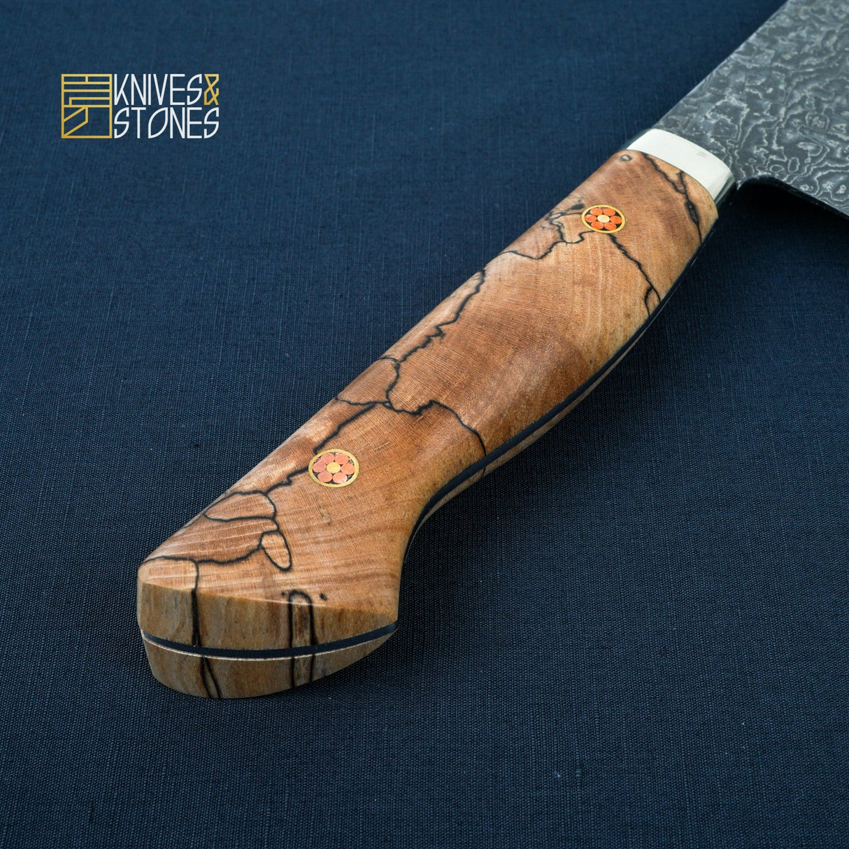 Tanaka SG2/R2 Western Nakiri 165mm Spalted Maple with Teak wood saya