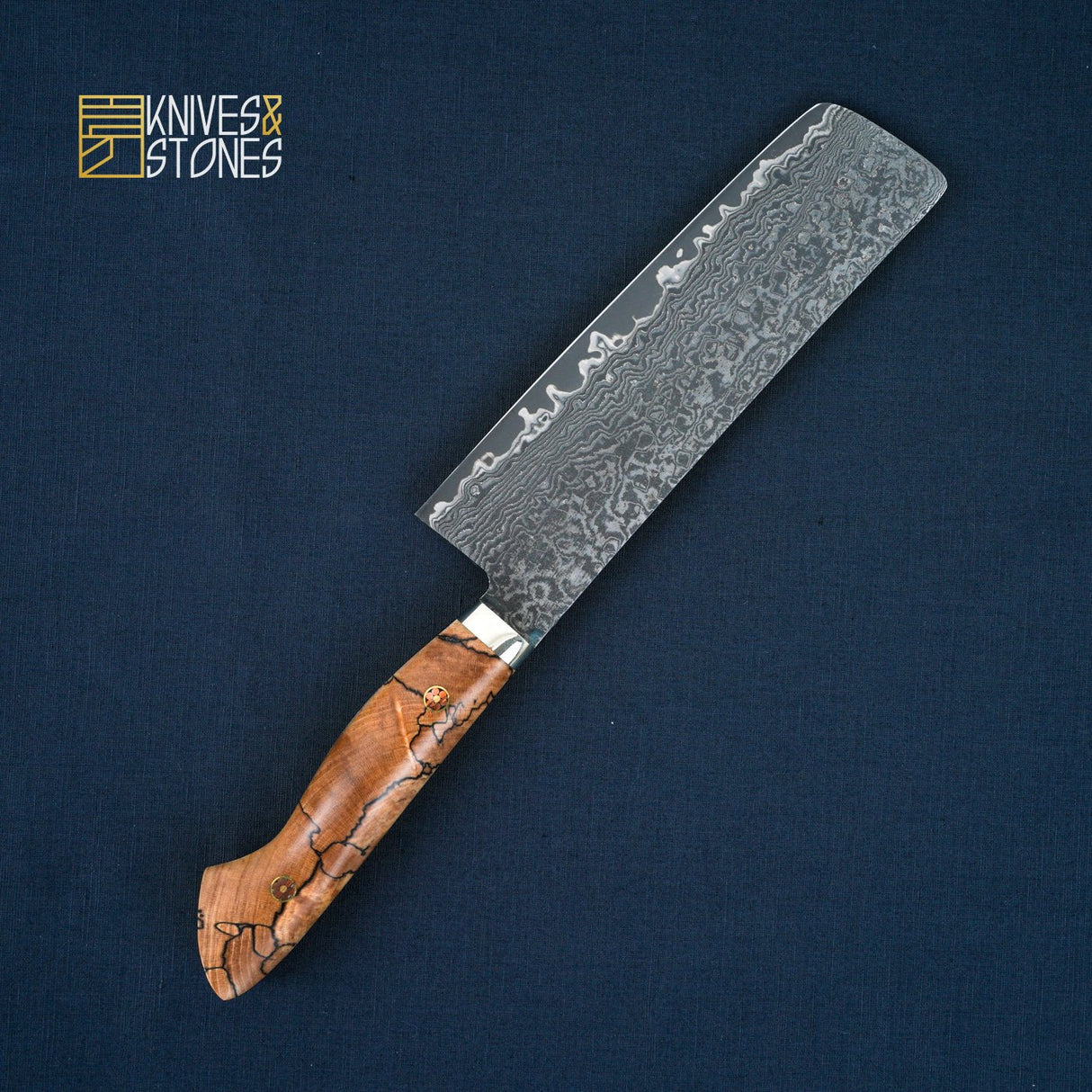 Tanaka SG2/R2 Western Nakiri 165mm Spalted Maple with Teak wood saya