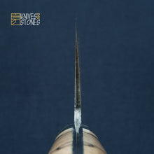 Load image into Gallery viewer, Tanaka SG2/R2 Western Nakiri 165mm Spalted Maple with Teak wood saya