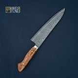 Tanaka SG2/R2 Western Gyuto 210mm Spalted Maple with Teak wood saya