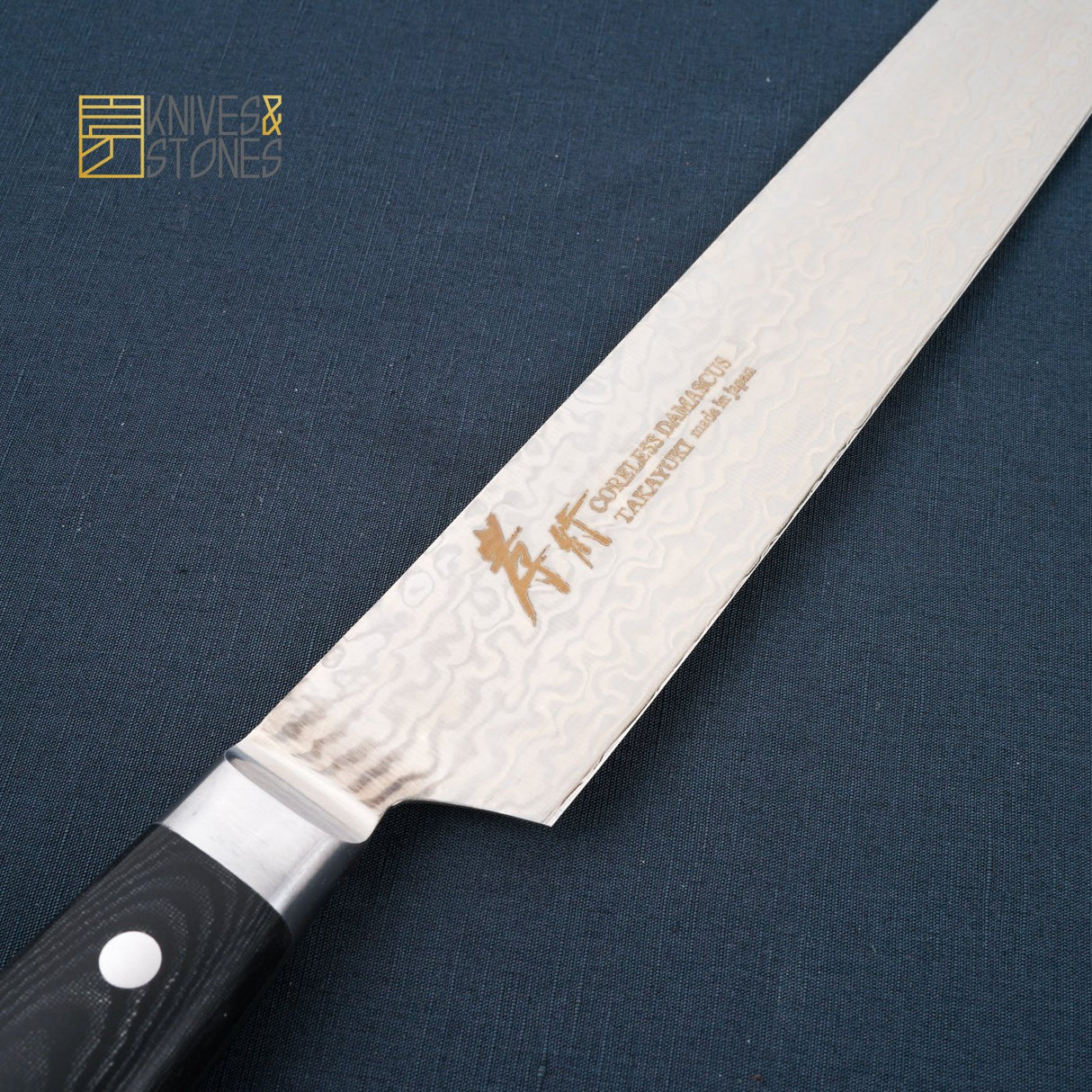 Sakai Takayuki VG10-VG2 Coreless Damascus Kengata (K-tip) Sujihiki 260mm