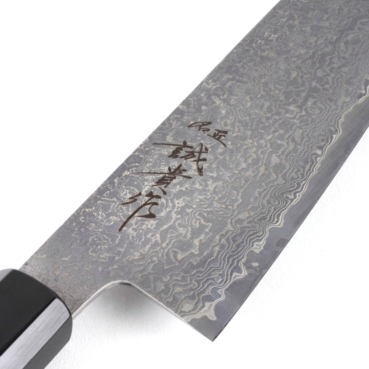 Tanaka R2 Etched Black Damascus Santoku 165mm