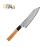 Hatsukokoro Sunaarashi VG10 Kurozome Bunka 180mm with Teak Wood Handle