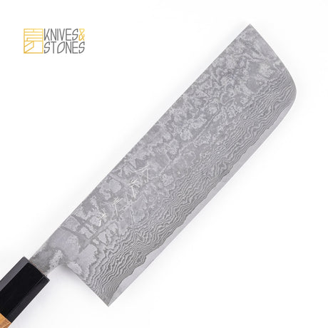 Shinko Kurokumo R2 Black Damascus Nakiri 165/180 mm by Shiro Kamo