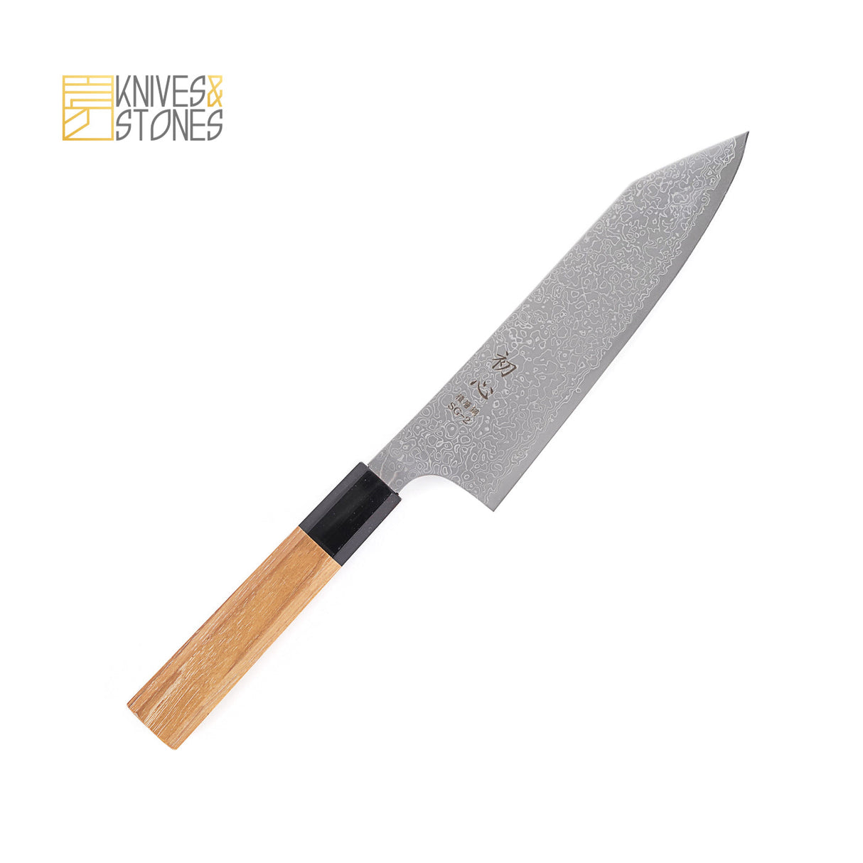 Hatsukokoro SG2 Mirror-polished Damascus Santoku/Bunka 180mm with Teak Wood Handle