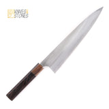 Mazaki Hon-Sanmai White 2 Gyuto 210/ 225/ 240 mm, with K&S Heart-shaped  Ebony Handle and Wenge Wood Saya