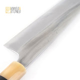 Mazaki Hon-Sanmai White 2 Gyuto 210/ 225/ 240 mm, with K&S Heart-shaped  Ebony Handle and Wenge Wood Saya