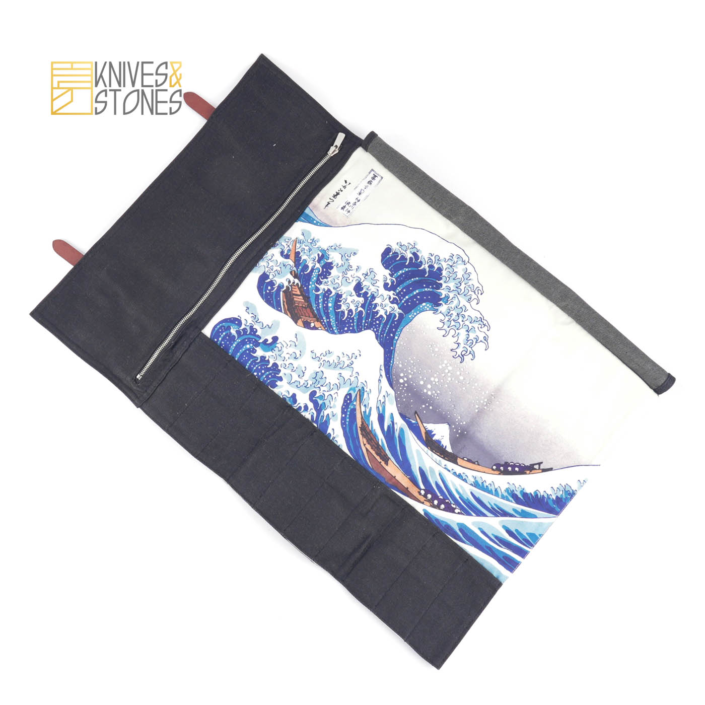 Canvas Knife Roll (10 Slot) - The Great Wave – K&S - New York