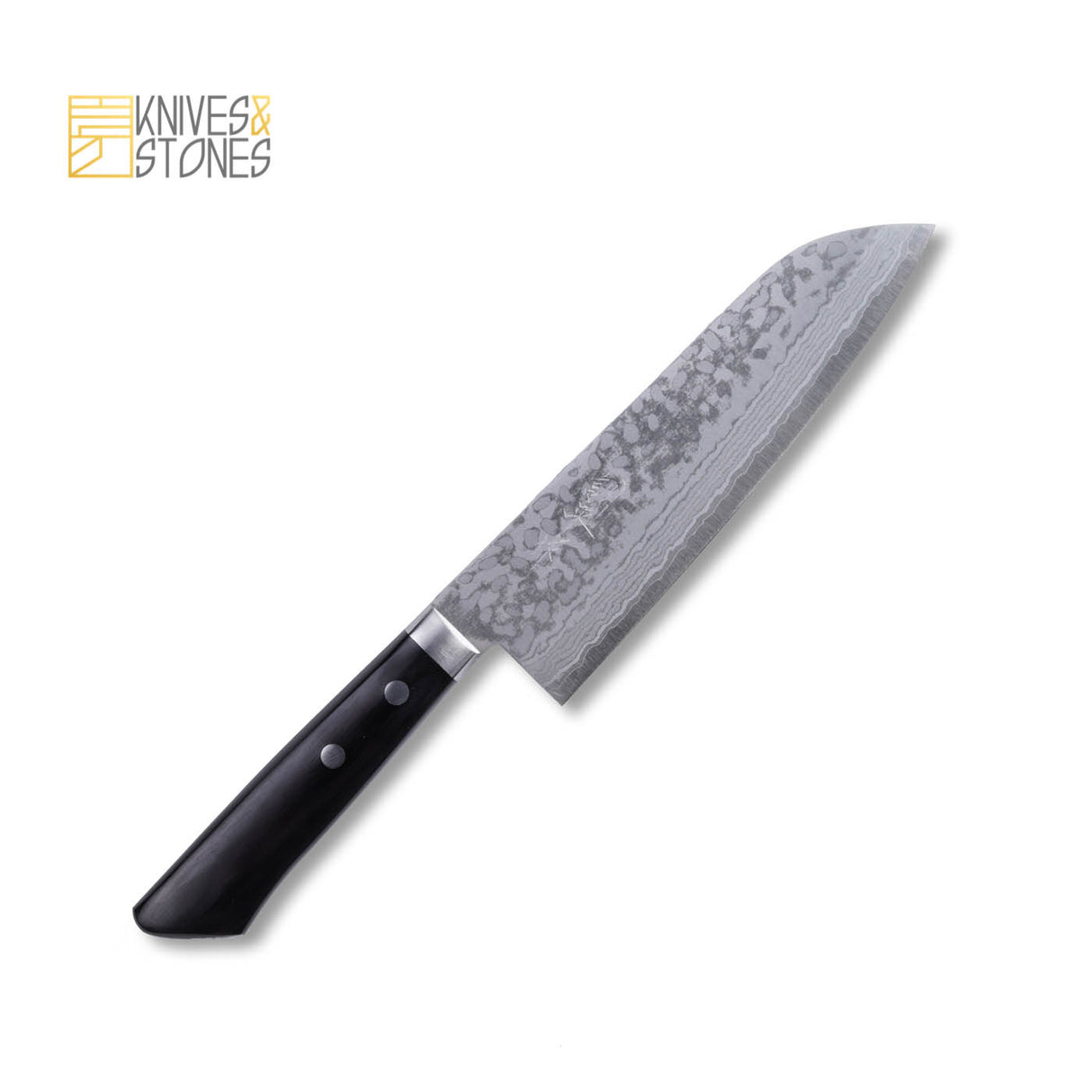 Masutani VG10 Damascus Santoku 170mm Western Handle  with FREE premium knife guard