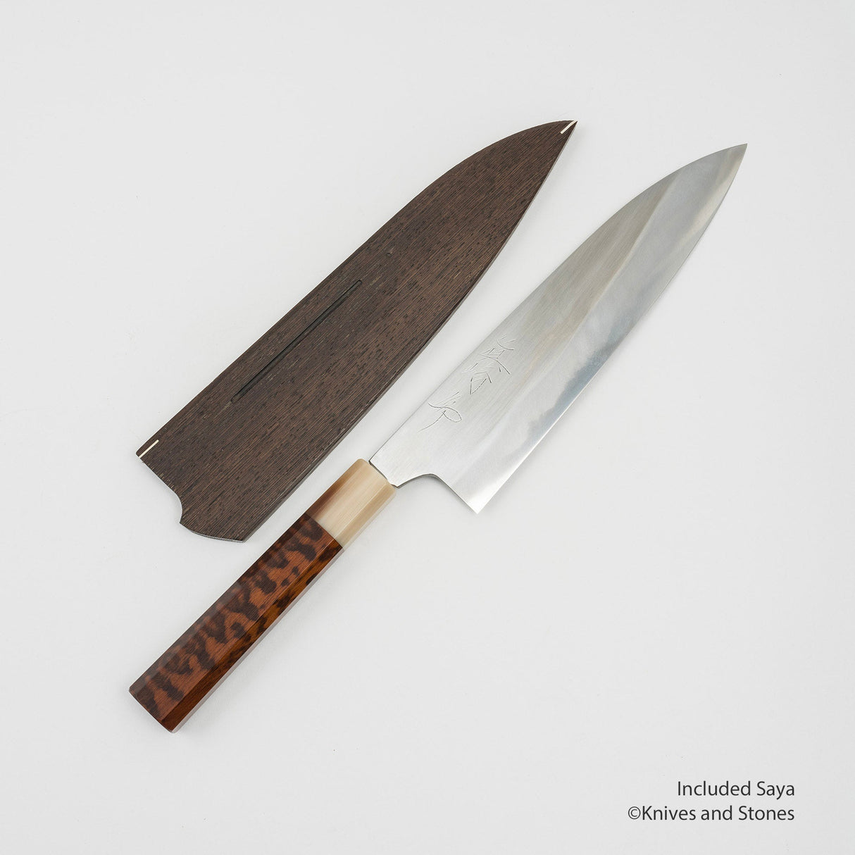 Mazaki Hon-Sanmai Blue 2 Gyuto 210 Snakewood Handle 2023 Version