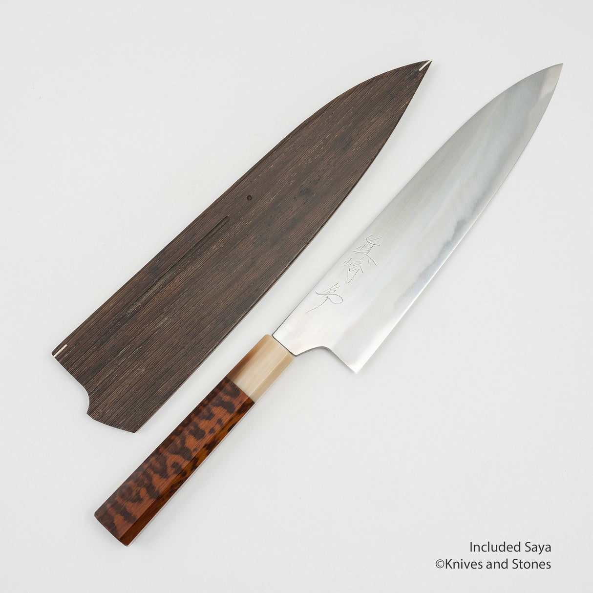 Mazaki Hon-Sanmai White 2 Gyuto 225mm Snakewood Handle 2023