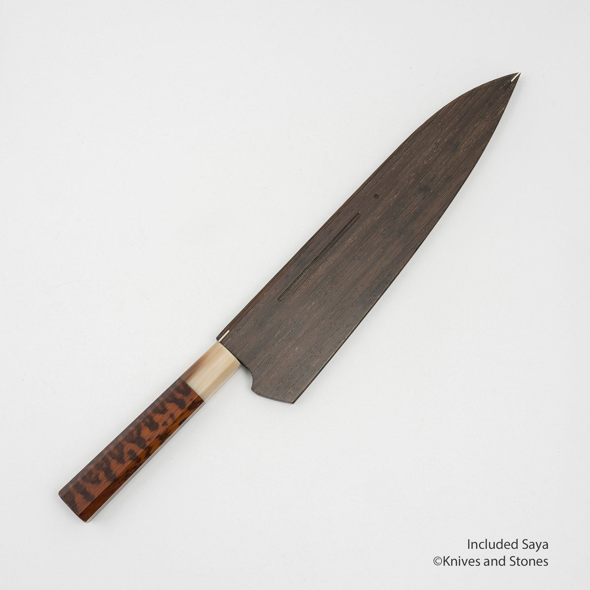 Mazaki Hon-Sanmai White 2 Gyuto 225mm Snakewood Handle 2023