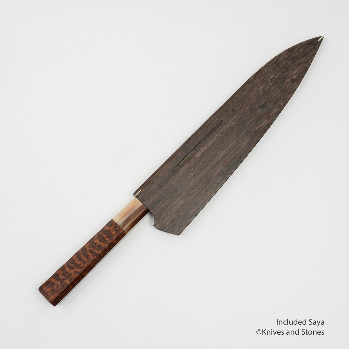 Mazaki Hon-Sanmai White 2 Gyuto 240mm Snakewood Handle 2023 Version