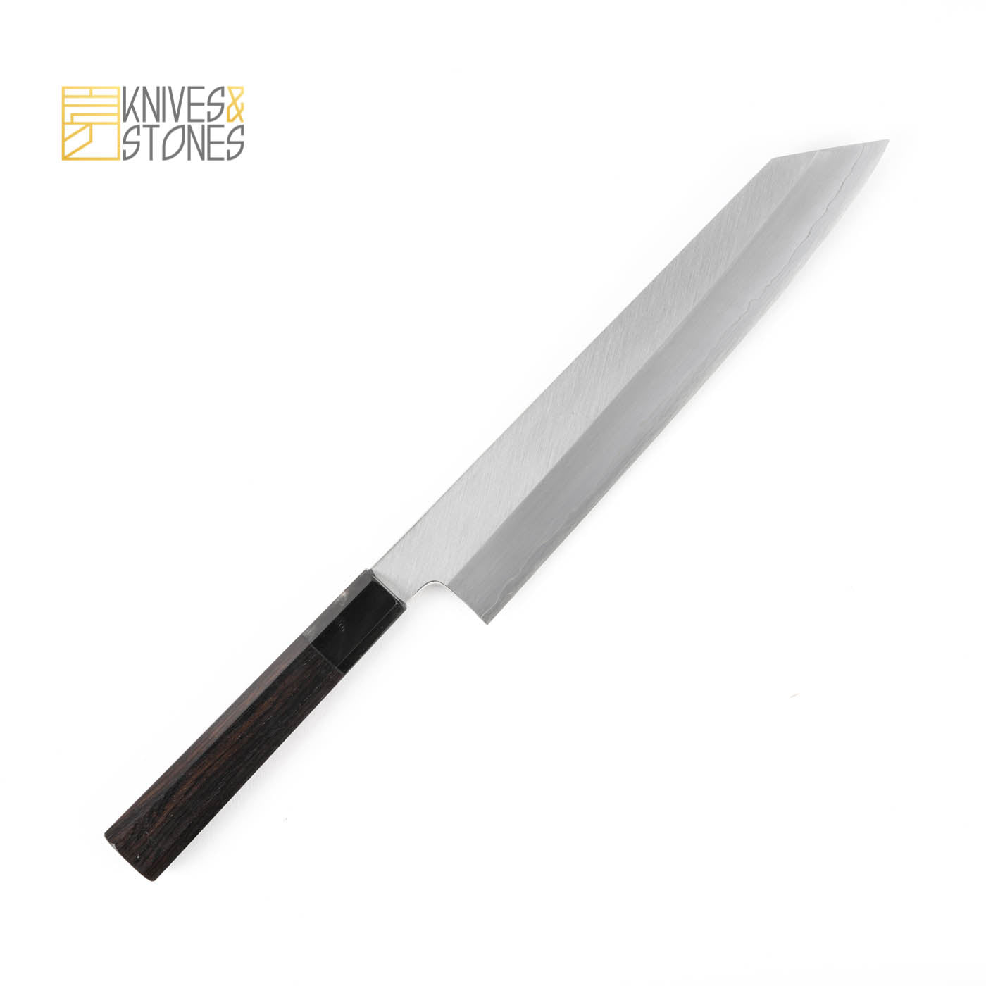 Nakagawa Ginsan Wide-bevel K-tip Gyuto (Kiritsuke) with K&S Ebony