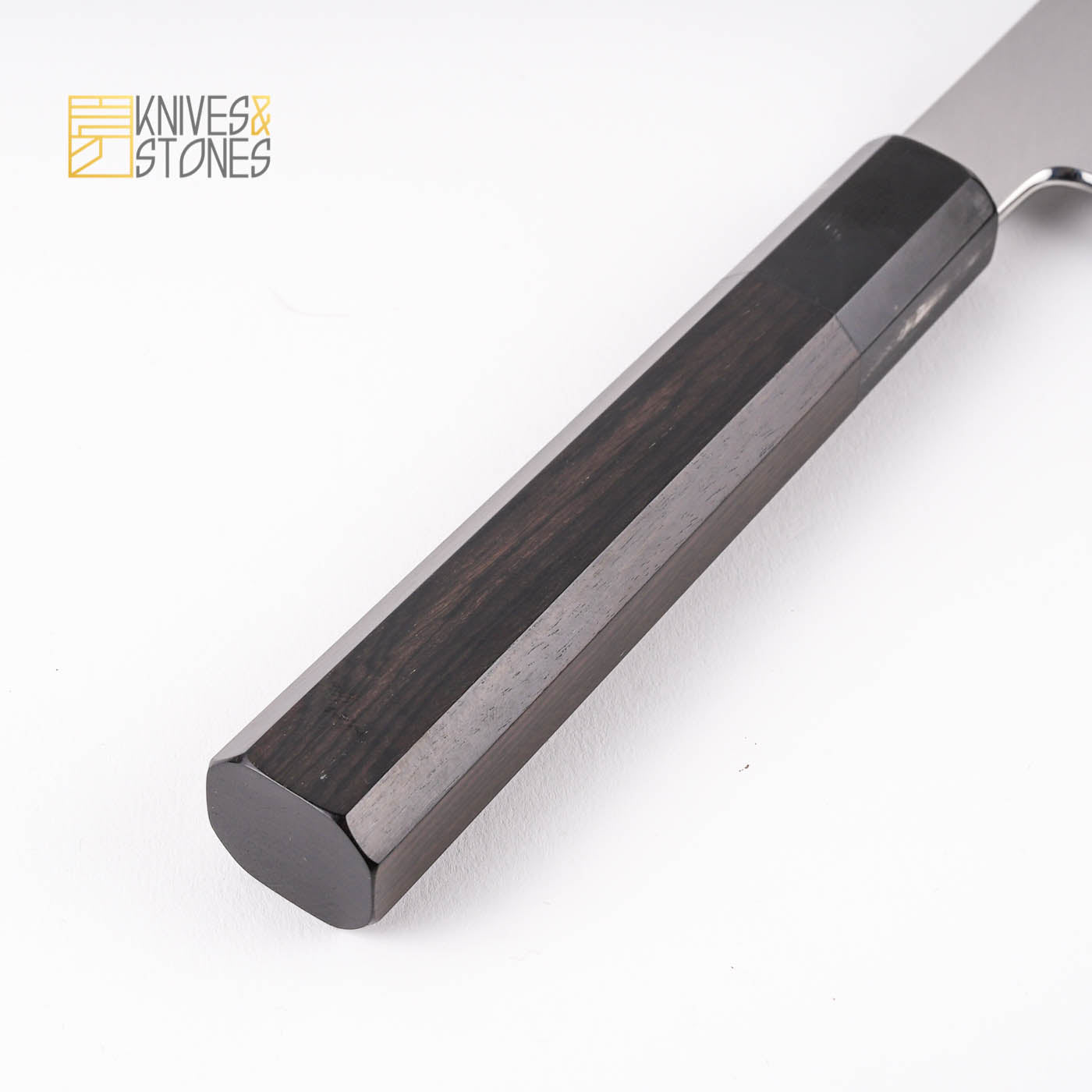 Nakagawa Ginsan Wide-bevel K-tip Gyuto (Kiritsuke) with K&S Ebony