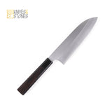 Nakagawa Ginsan Wide-bevel Santoku 170mm with K&S Ebony Handle