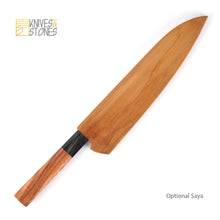 Load image into Gallery viewer, Mazaki White 2 Migaki Gyuto 210mm/ 240mm with K&amp;S Octagonal Handle