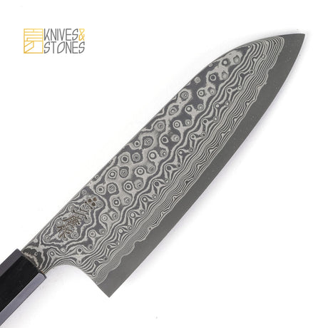 Nigara Anmon (暗紋) SG2 Damascus Santoku 180mm