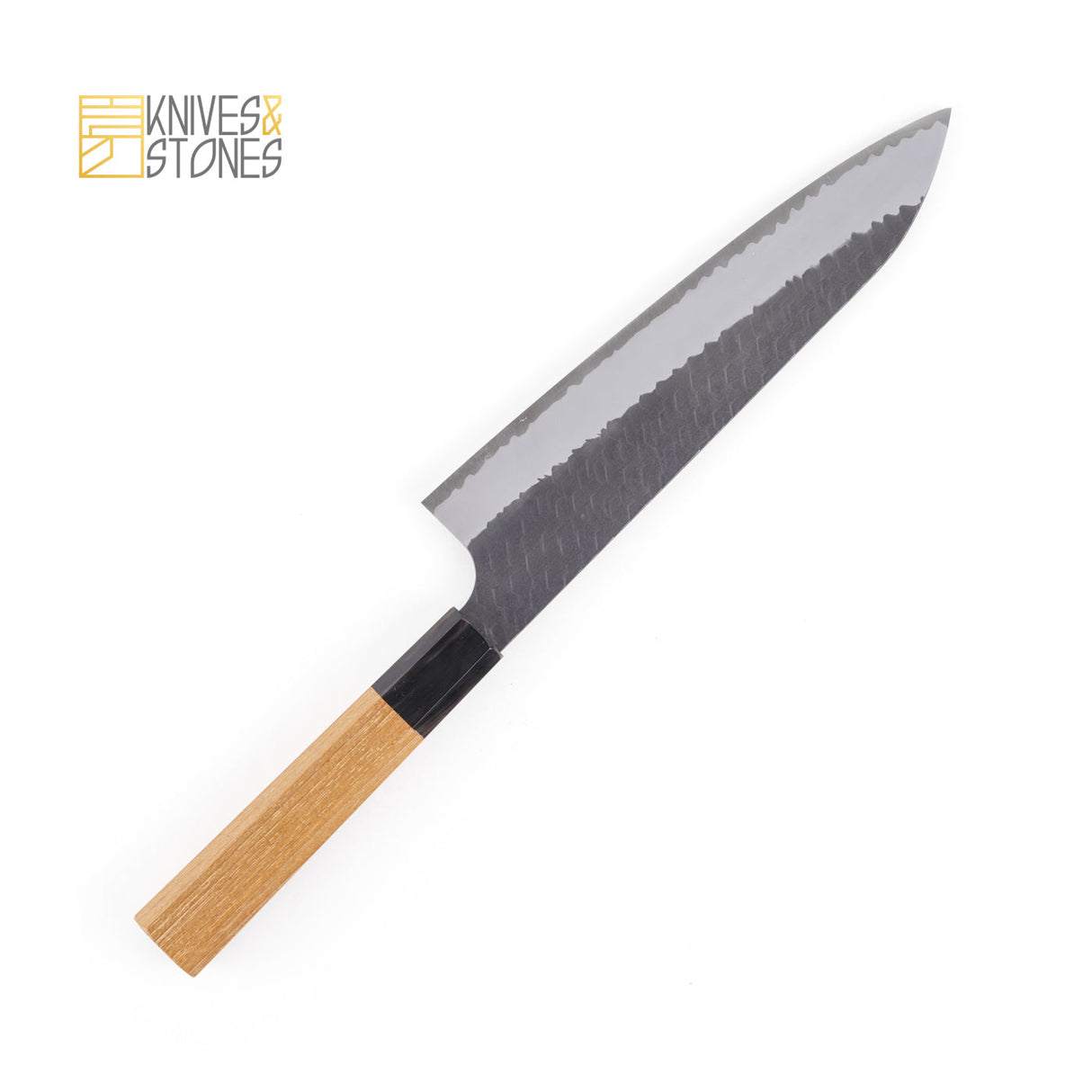 Nigara SG2 Kurouchi Tsuchime Gyuto 210/240/270 mm with K&S Teak wood Handle