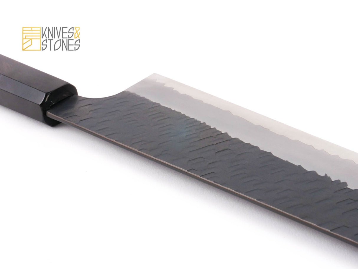 Nigara SG2 Kurouchi Tsuchime K-tip Gyuto 210/240/270mm,  with K&S Ebony Handle