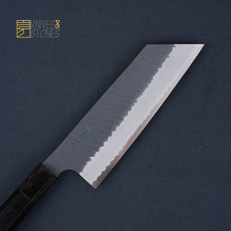 Nigara SG2 Nakiri 180mm with Kurouchi Tsuchime Finish