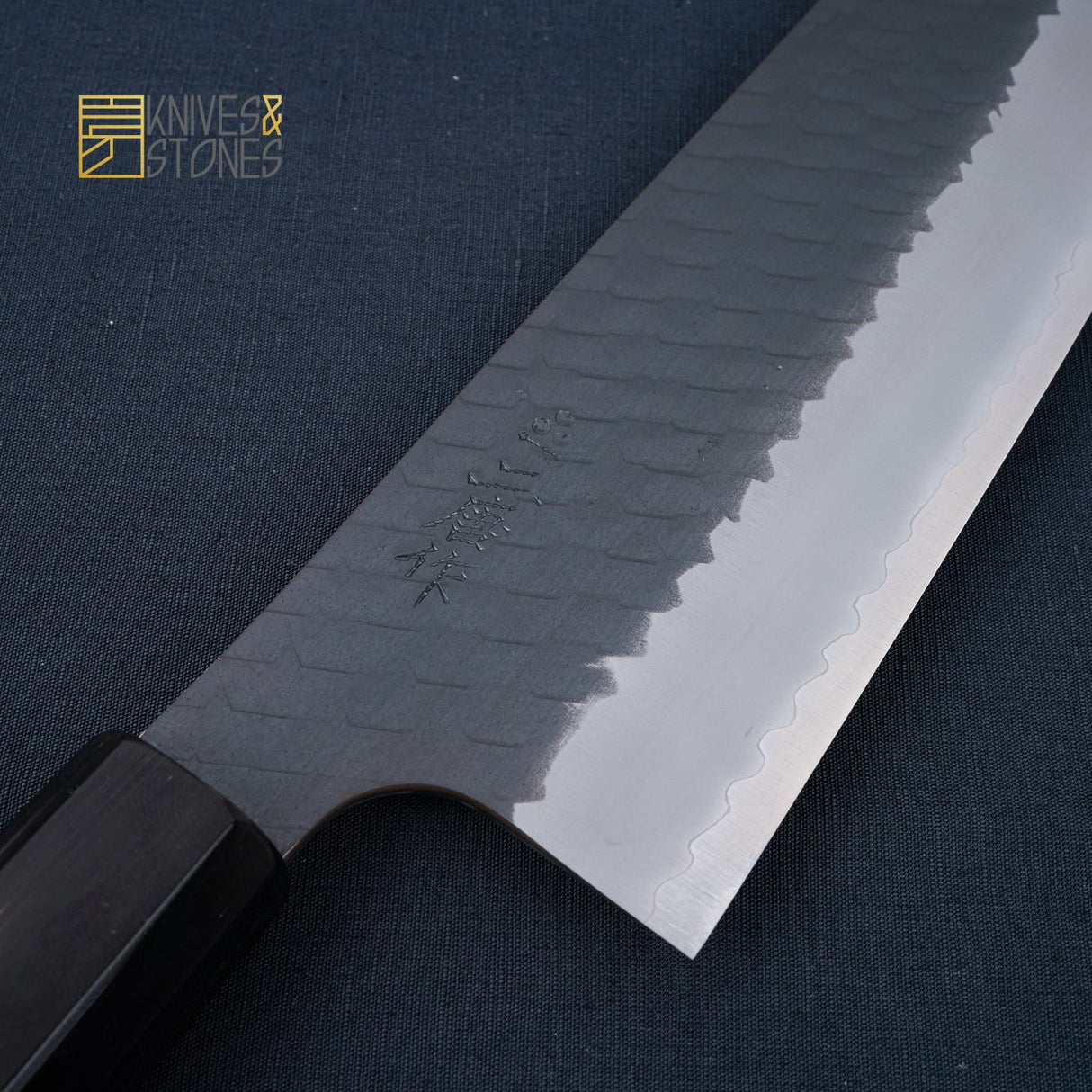 Nigara SG2 Nakiri 180mm with Kurouchi Tsuchime Finish