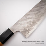 Nigara VG10 Damascus Tsuchime Santoku 175mm