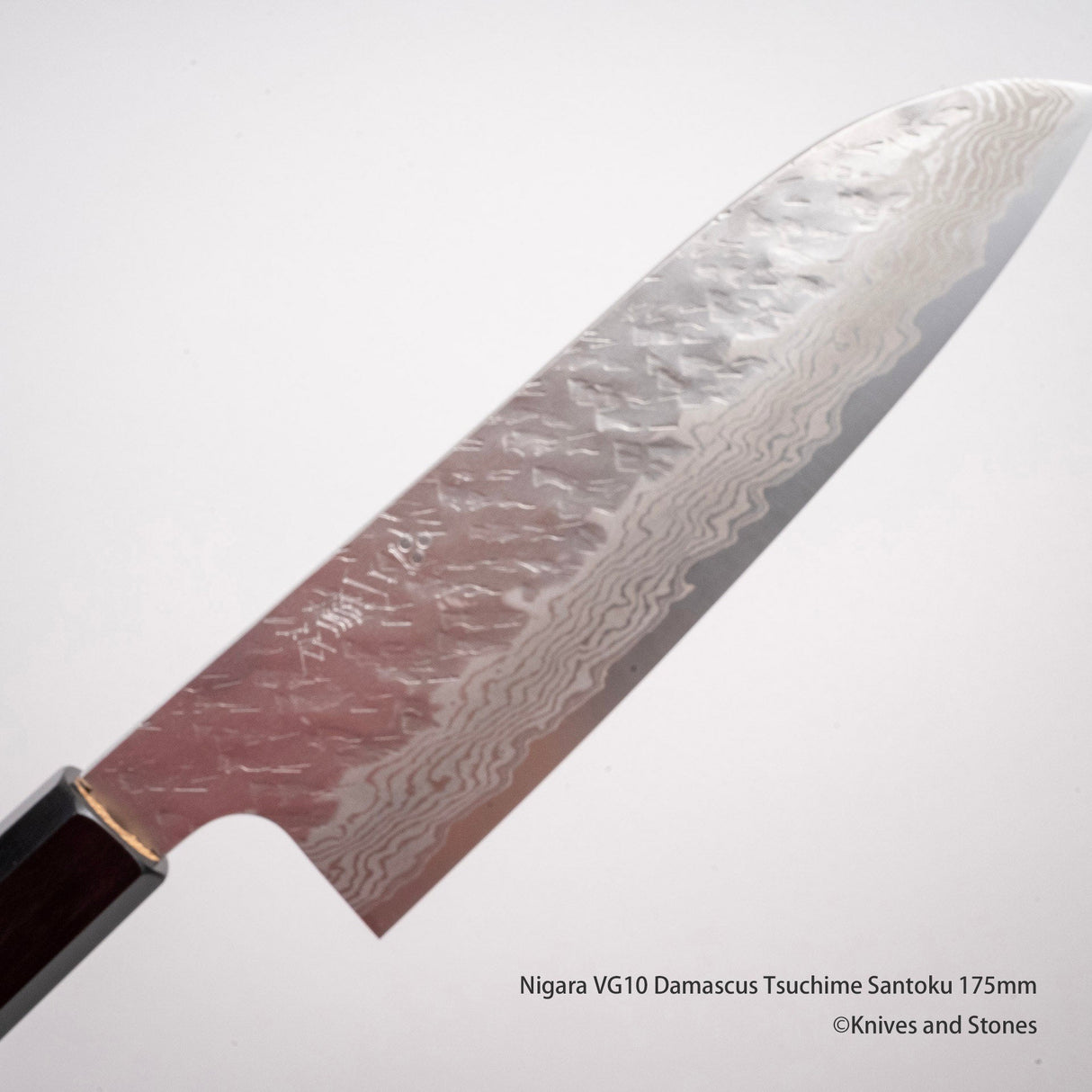 Nigara VG10 Damascus Tsuchime Santoku 175mm