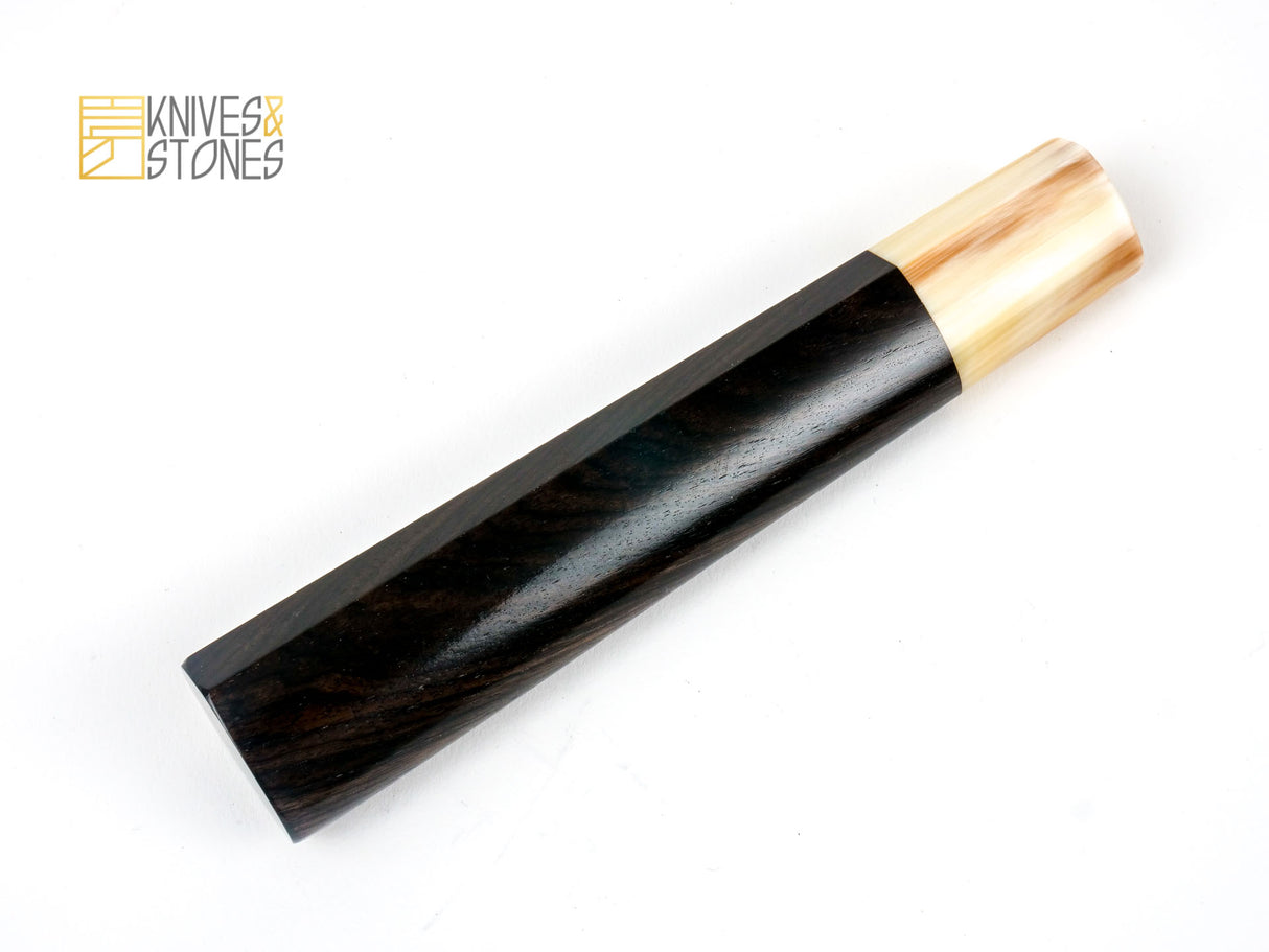 K&S Heart Shaped Ebony Blonde Horn Handle