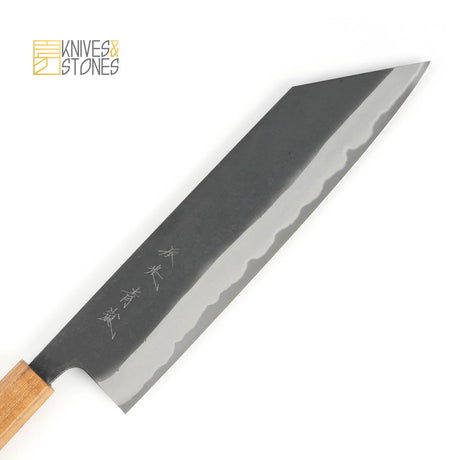 Shinko Seilan Aogami Super Steel Kurochi Finish K-tip Gyuto 210mm with Teakwood Handle