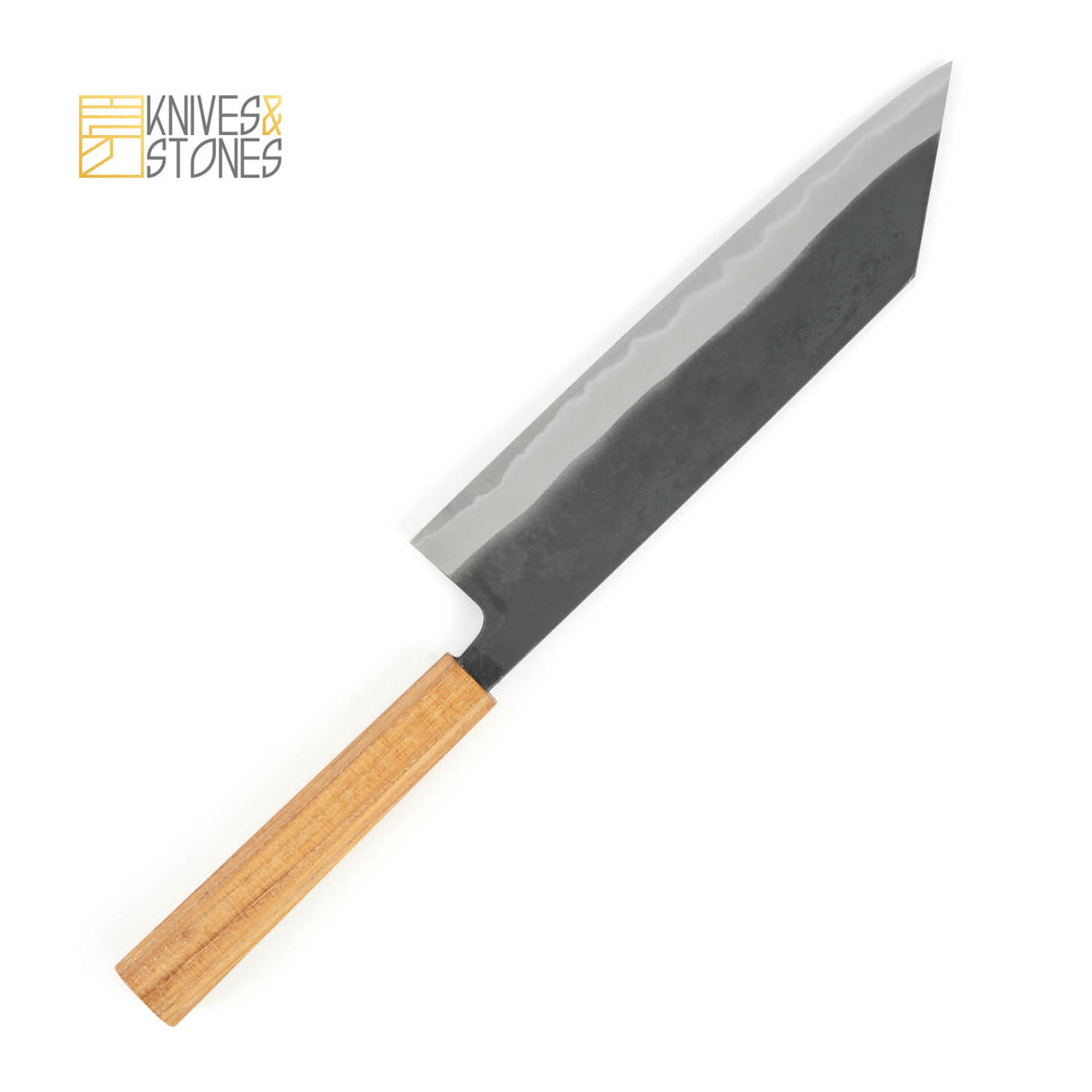 Shinko Seilan Aogami Super Steel Kurochi Finish K-tip Gyuto 210mm with Teakwood Handle